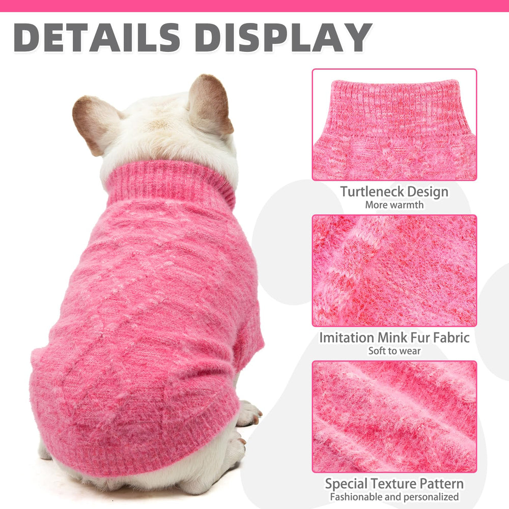 KOOLTAIL dog sweater back texture pattern highlights stylish detail and warmth