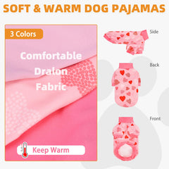 KOOLTAIL dog sweater back view with heart pattern stylish and functional