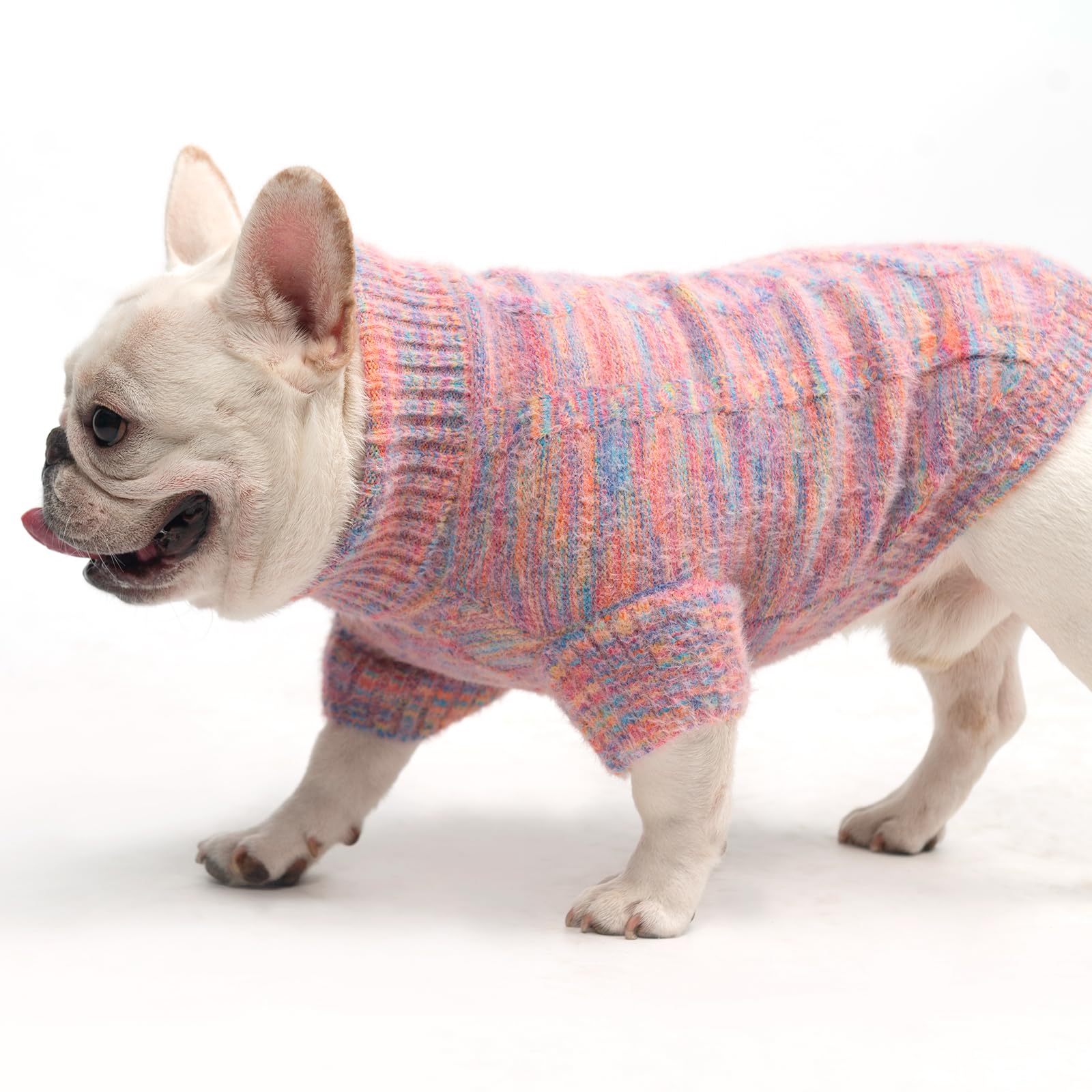 KOOLTAIL dog sweater chest and back textured pattern adds modern style.