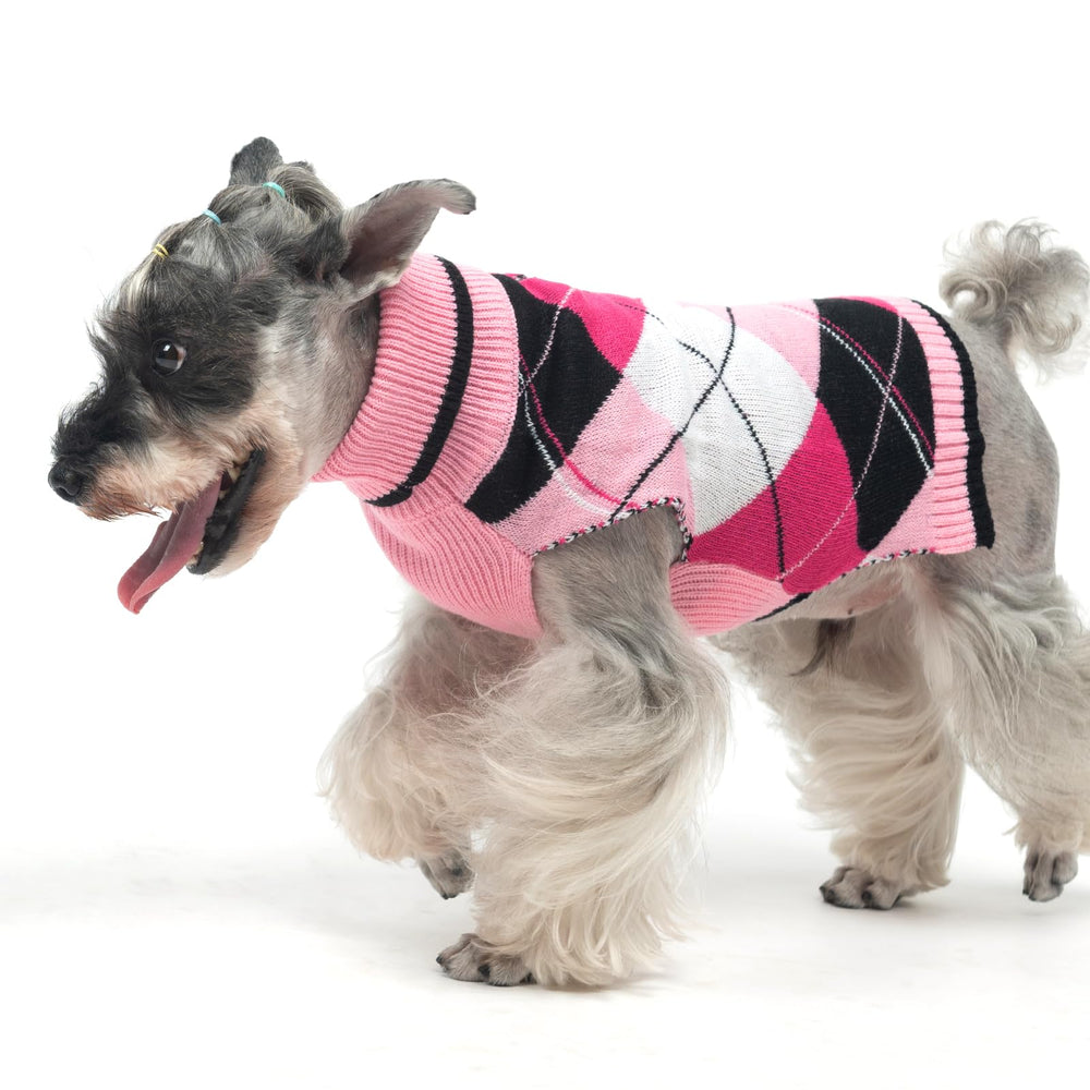 KOOLTAIL classic plaid orange dog sweater adds festive style for holidays.