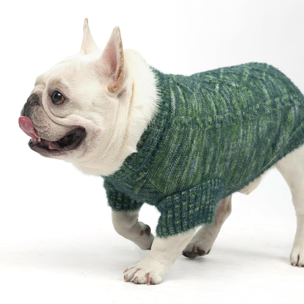 KOOLTAIL dog sweater green washable-label highlights easy cold-water care