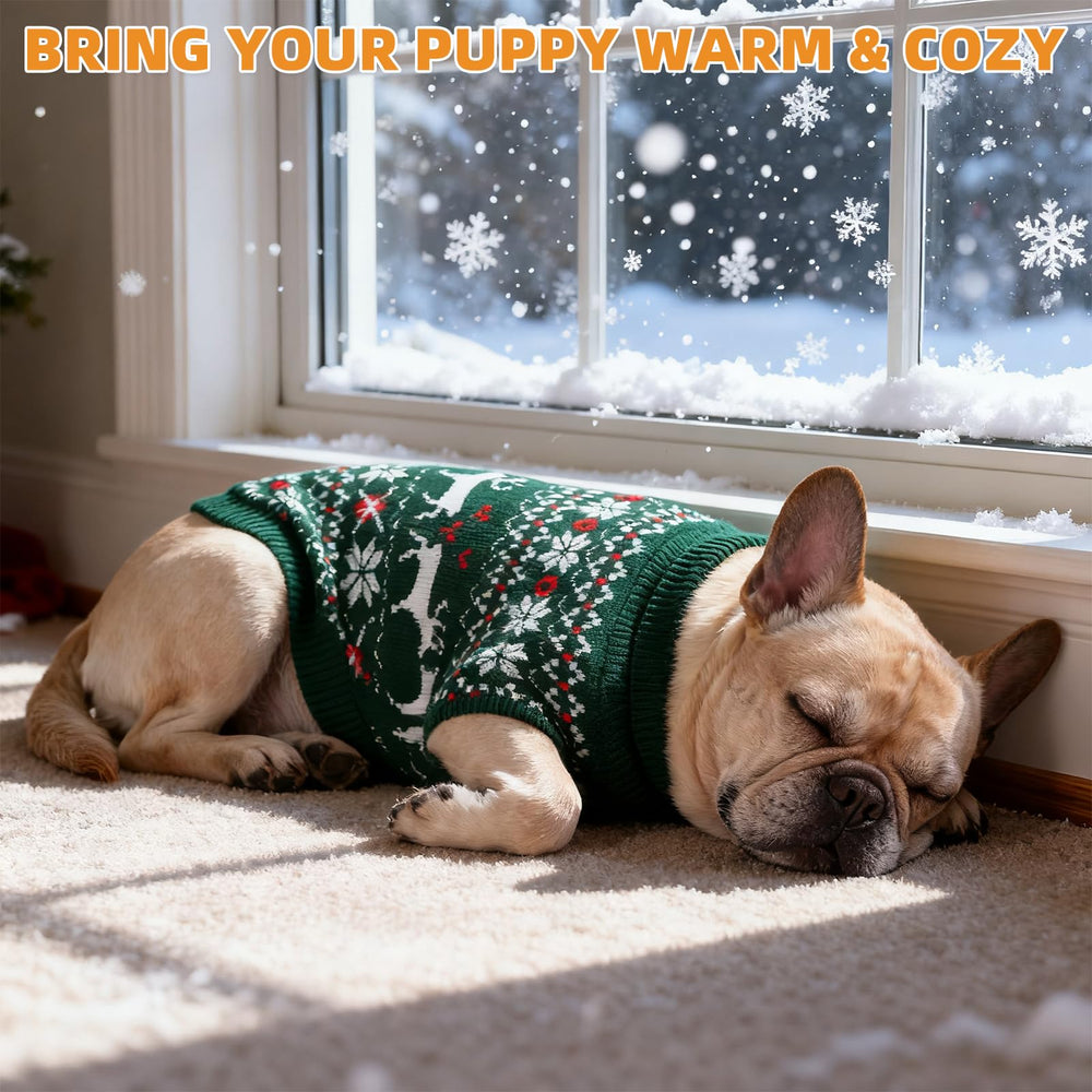 KOOLTAIL dog sweater showing built-in leash hole for harness use
