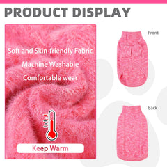 KOOLTAIL dog sweater pink worn by a dog for cozy chilly-day fashion