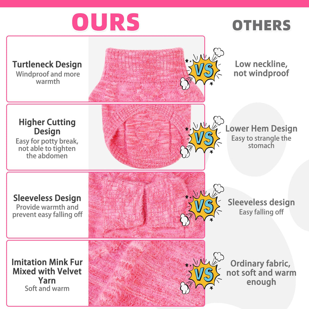 KOOLTAIL dog sweater size chart helps you choose the right fit