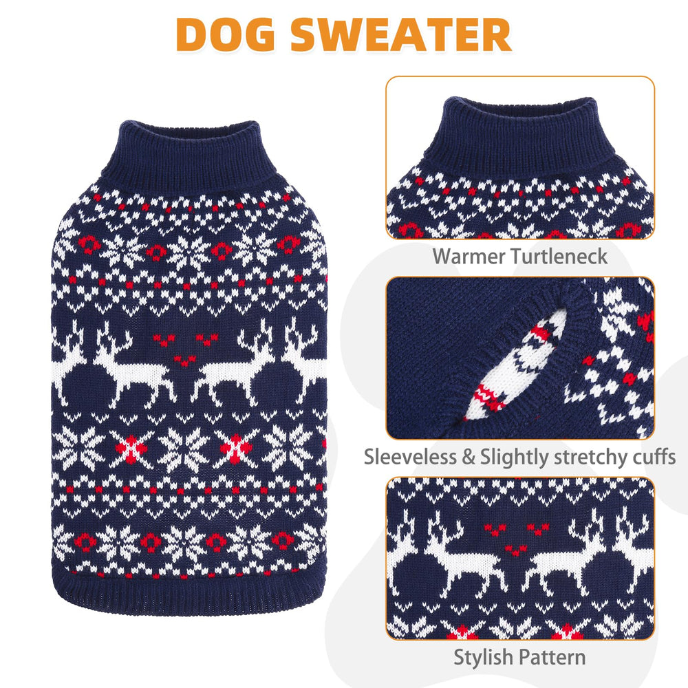 KOOLTAIL winter dog sweater with snowflake design for cozy outings.