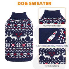 KOOLTAIL winter dog sweater with snowflake design for cozy outings.