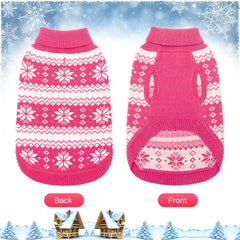 KOOLTAIL pink turtleneck dog sweater for small to medium dogs, cozy and fashionable.