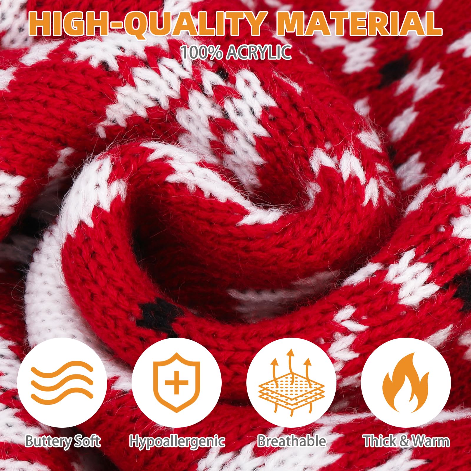 KOOLTAIL warm acrylic fabric sweater offers stretch and durability.