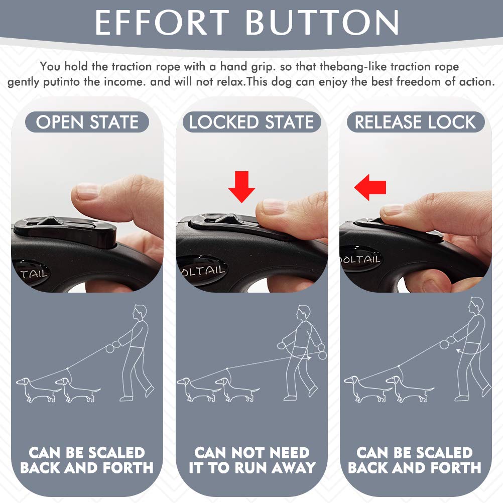 KOOLTAIL no-tangle design allows dogs to move freely without leash twists
