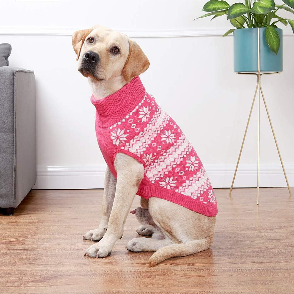 KOOLTAIL easy-to-wear dog sweater with turtleneck for quick dressing.