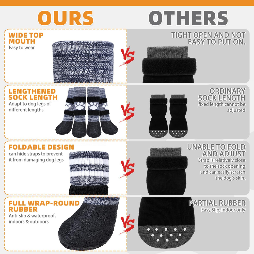 KOOLTAIL extended-length paw socks offer extra coverage and protection.