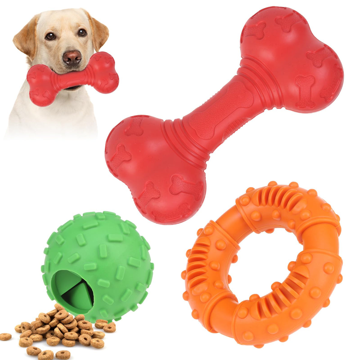 KOOLTAIL hueso rojo: mordida segura para perros activos y masticadores fuertes.