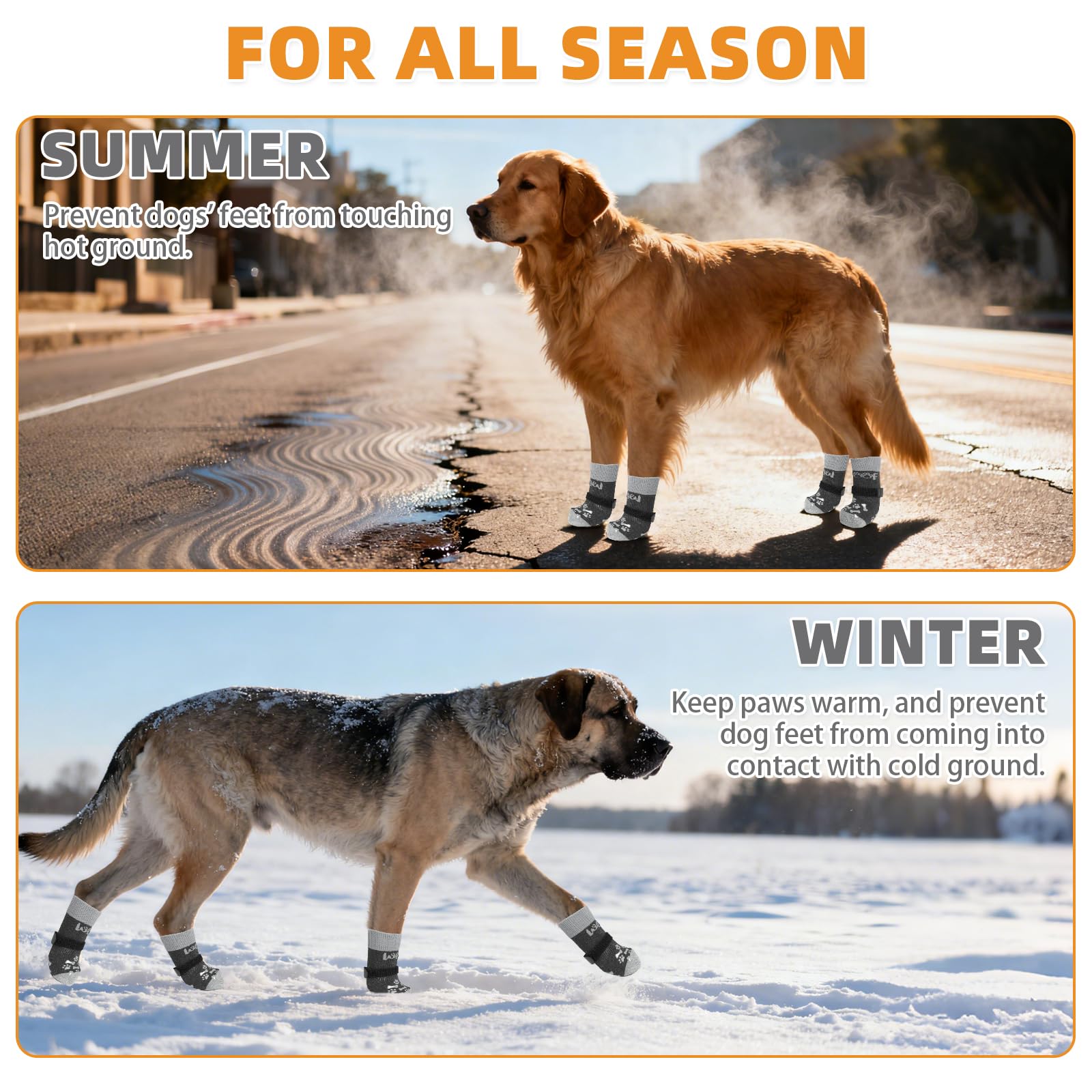 KOOLTAIL indoor-outdoor dog socks ideal for preventing floor scratches