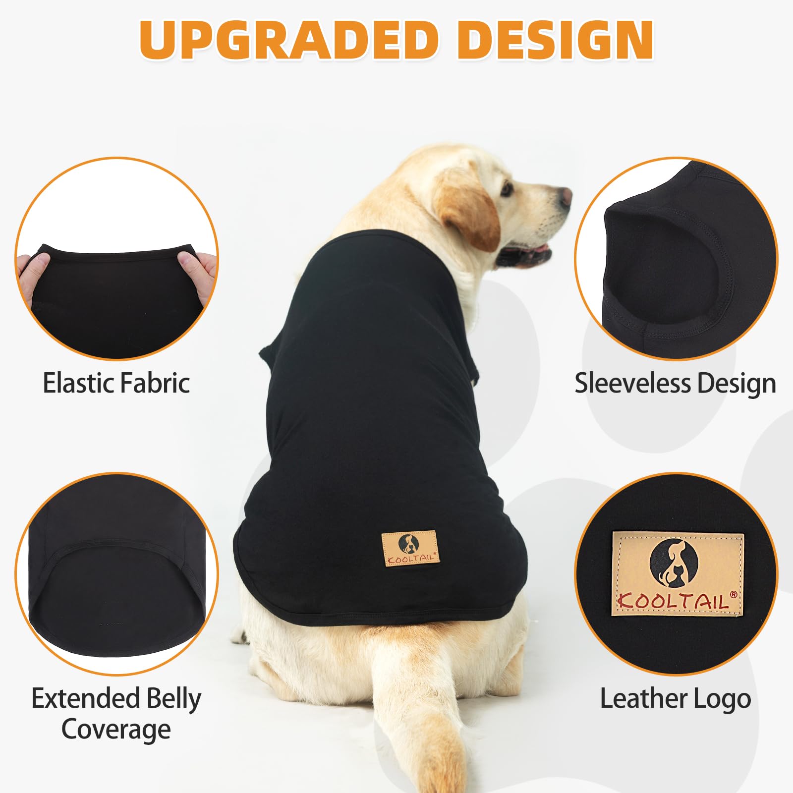 KOOLTAIL large-dog warm-tshirt keeps big pets comfy on chilly days.