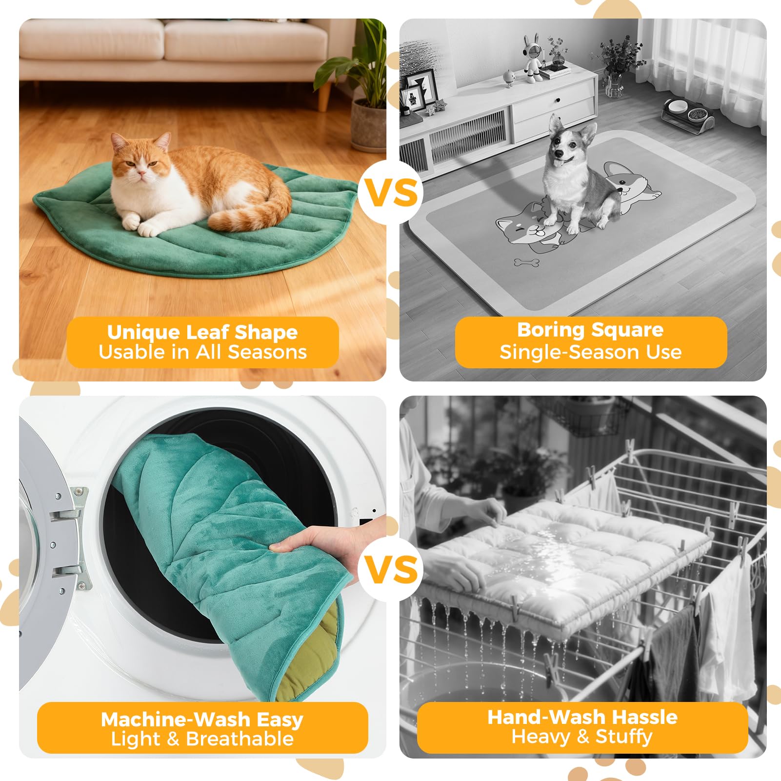 KOOLTAIL leaf-shaped design attracts pets for comfortable lounging.