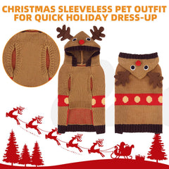 Kooltail leash-hole dog sweater enables safe, easy leash walks