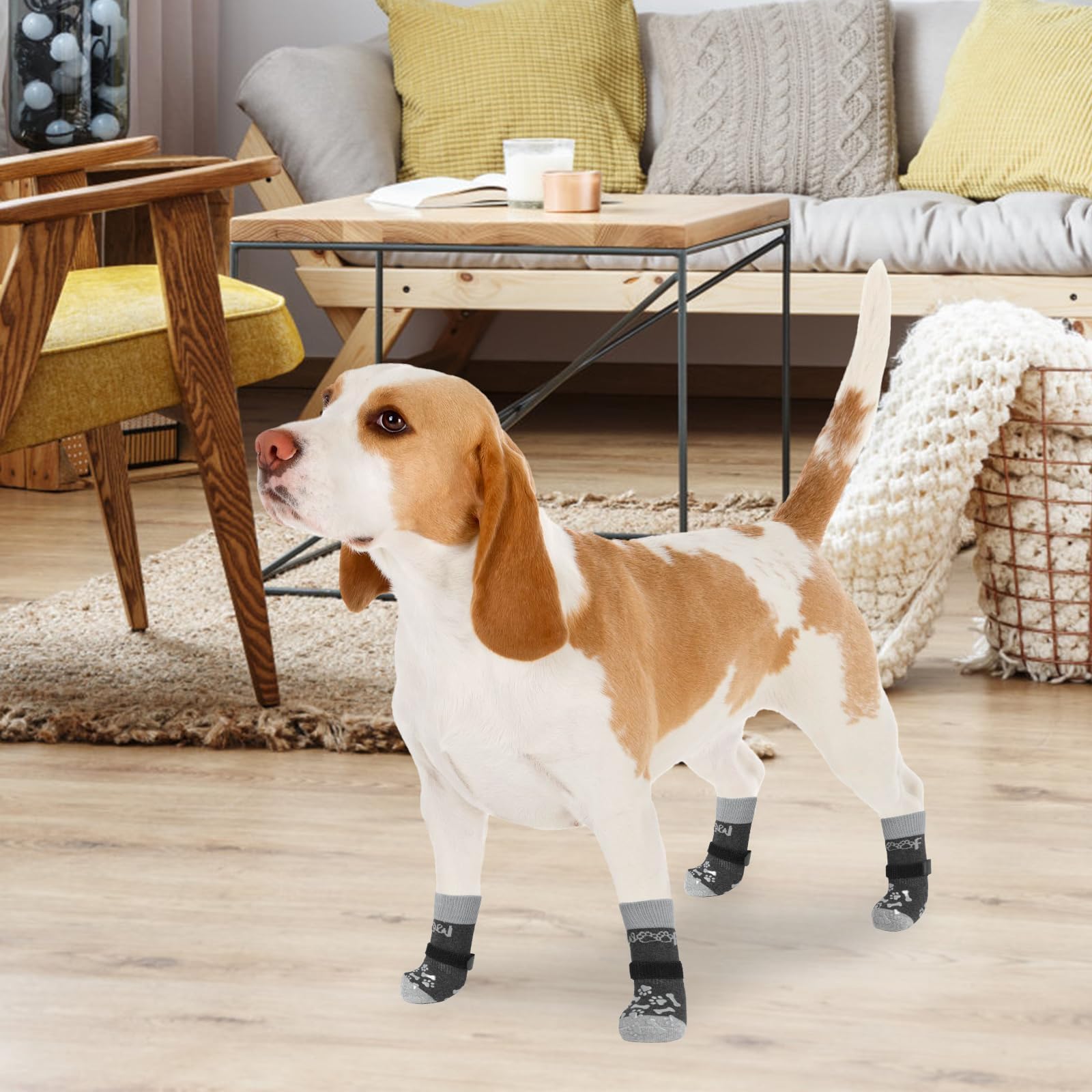 KOOLTAIL no-twist booties help prevent slipping during walks.