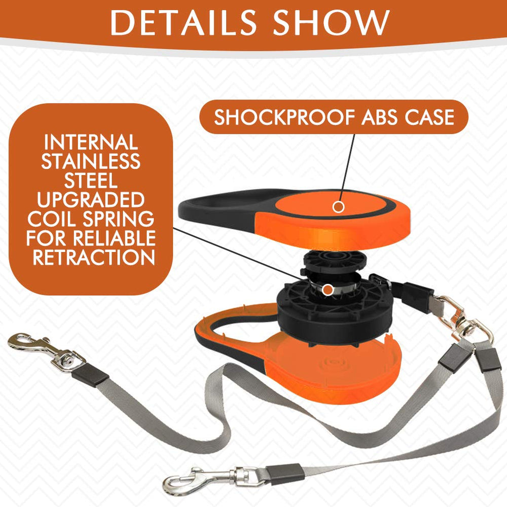 KOOLTAIL outdoor use supports walking, training, and running with two dogs.