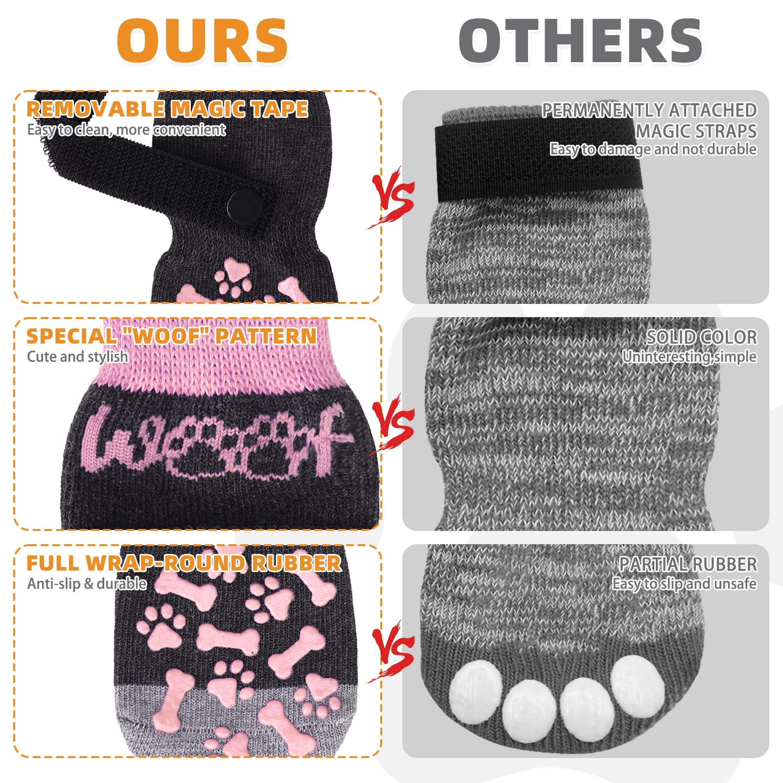 Kooltail paw protection knit provides warmth and surface protection for paws.