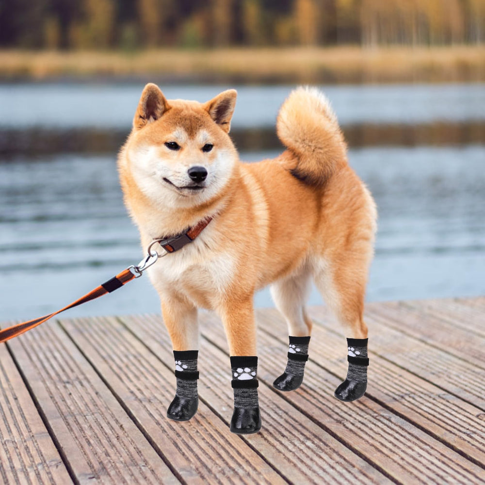 Kooltail paw protector on stairs and rough floors reduces scratches.