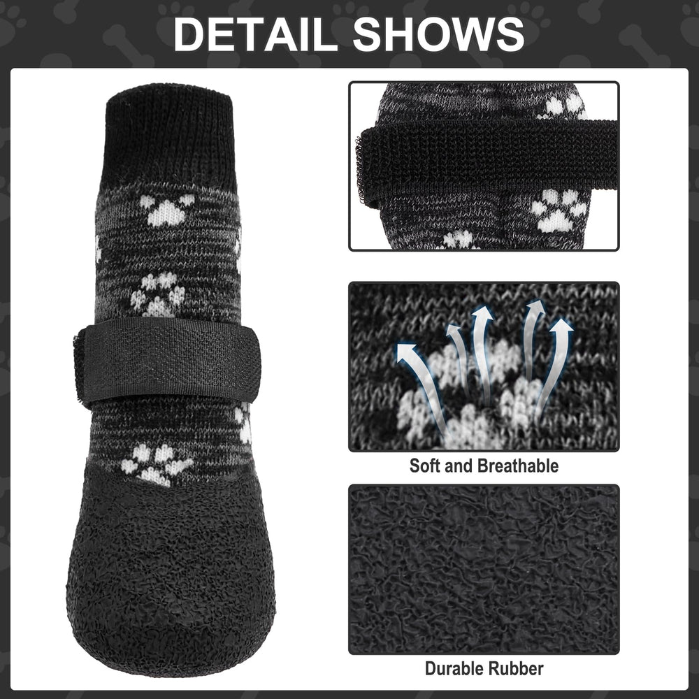 KOOLTAIL paw protectors feature soft cotton upper for breathable comfort