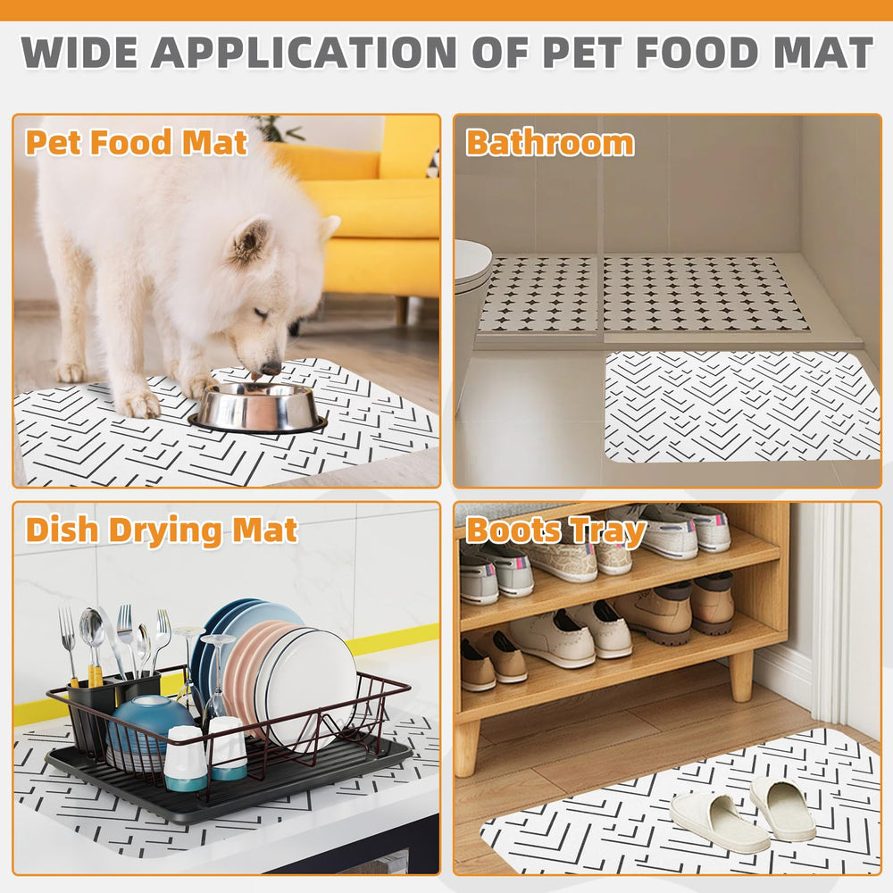 KOOLTAIL pet dish-drying mat shows durable materials for daily cleaning.