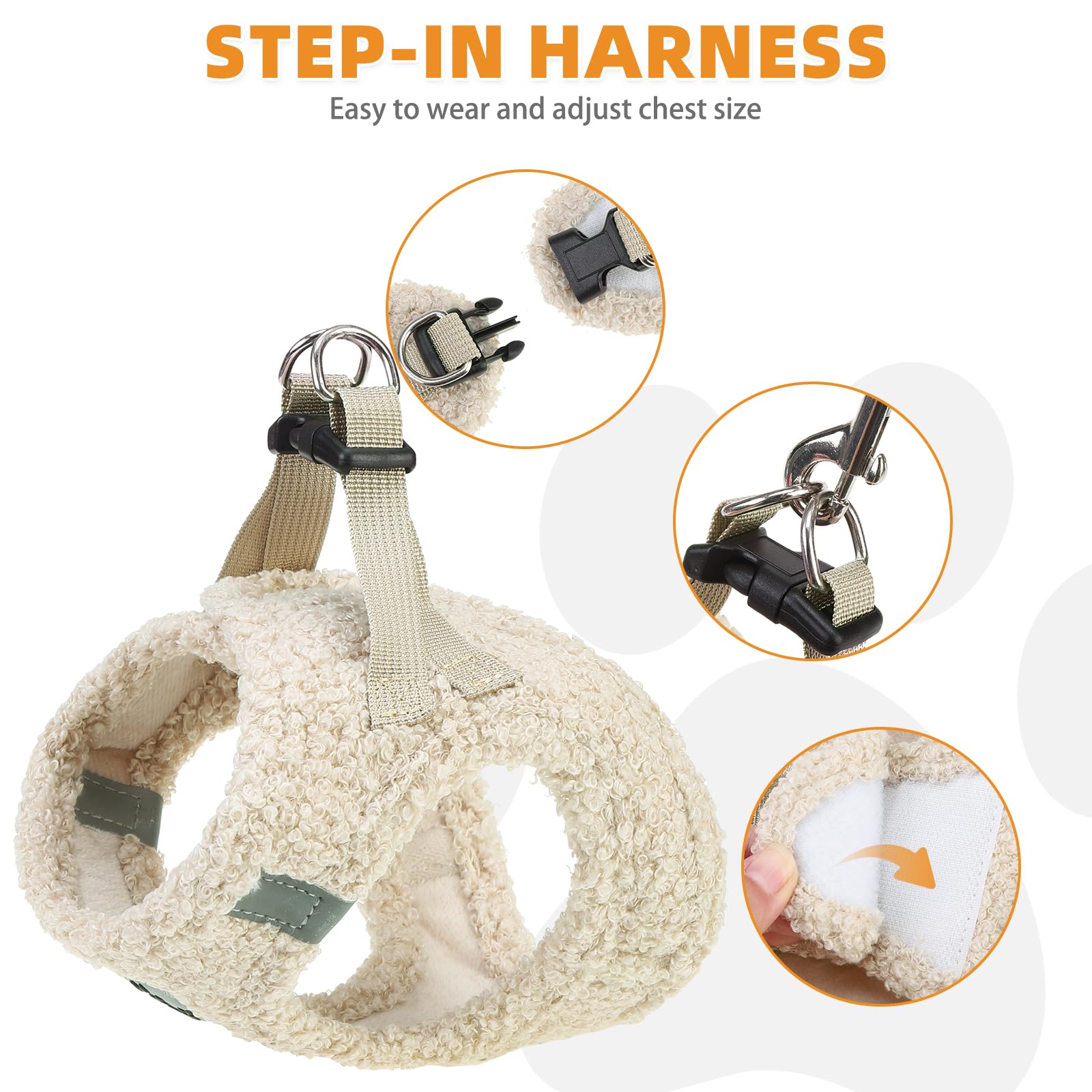 KOOLTAIL plush leash closure showing plush lining for comfortable handling