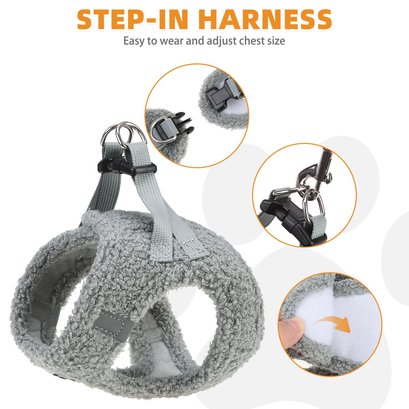 KOOLTAIL plush-small-dog-leash-teddy-fleece captures leash pairing with cozy padding for winter strolls
