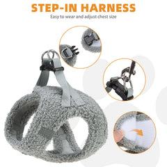 KOOLTAIL plush-small-dog-leash-teddy-fleece captures leash pairing with cozy padding for winter strolls