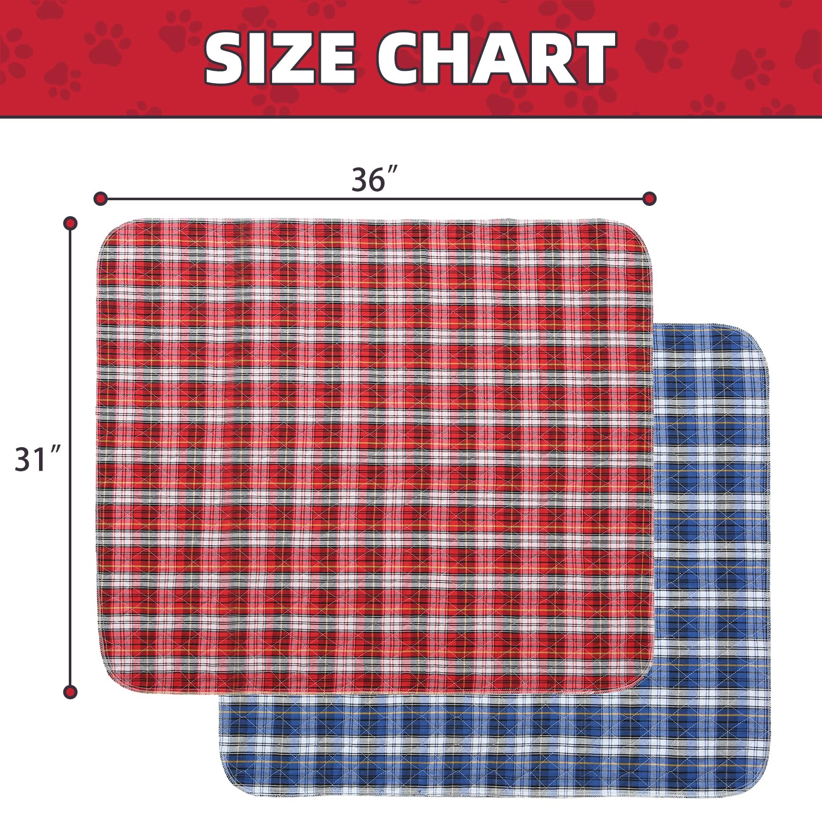KOOLTAIL reusable-puppy-pads-waterproof-bottom prevent slips and floor damage.