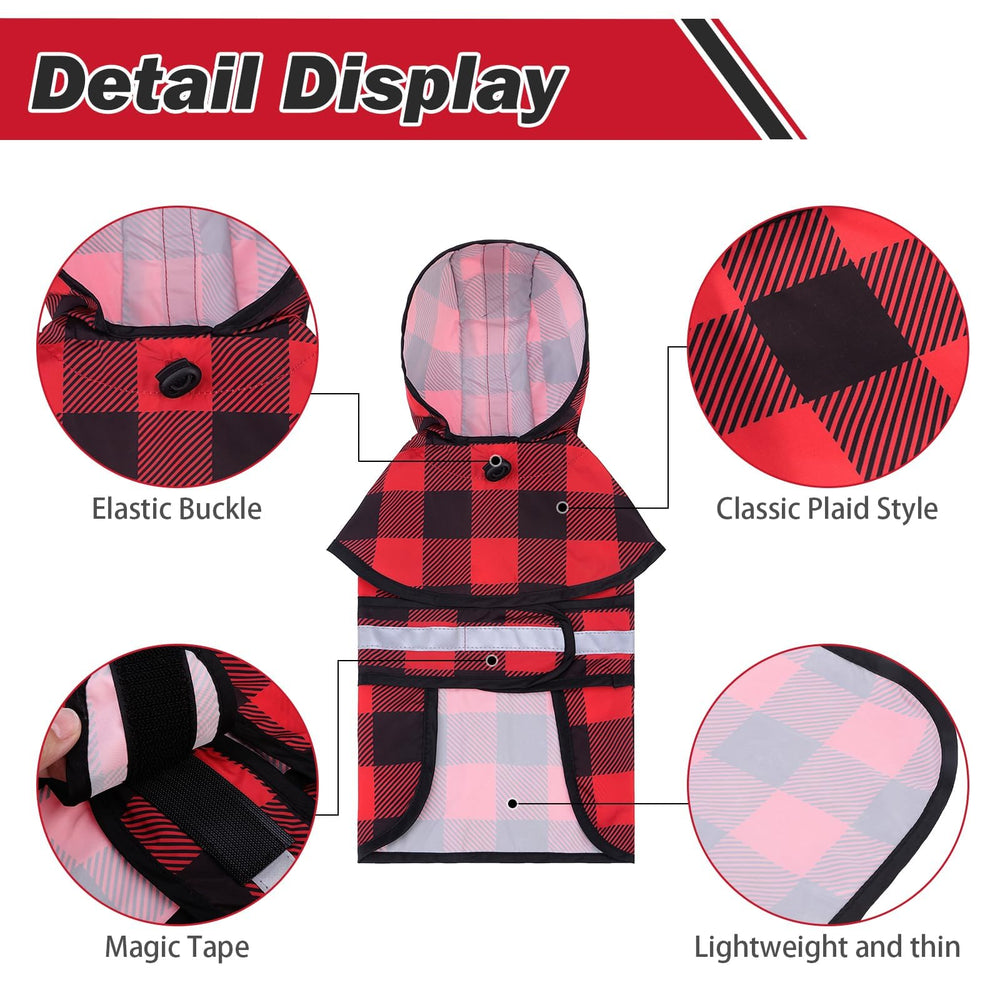 KOOLTAIL raincoat reflective strip closeup emphasizes high visibility during evening dog walks