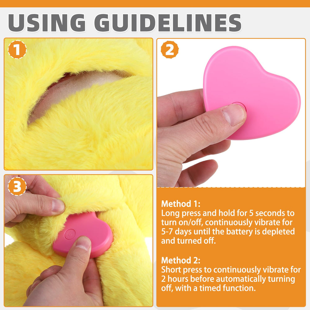 KOOLTAIL rechargeable heartbeat toy provides long-lasting soothing features.