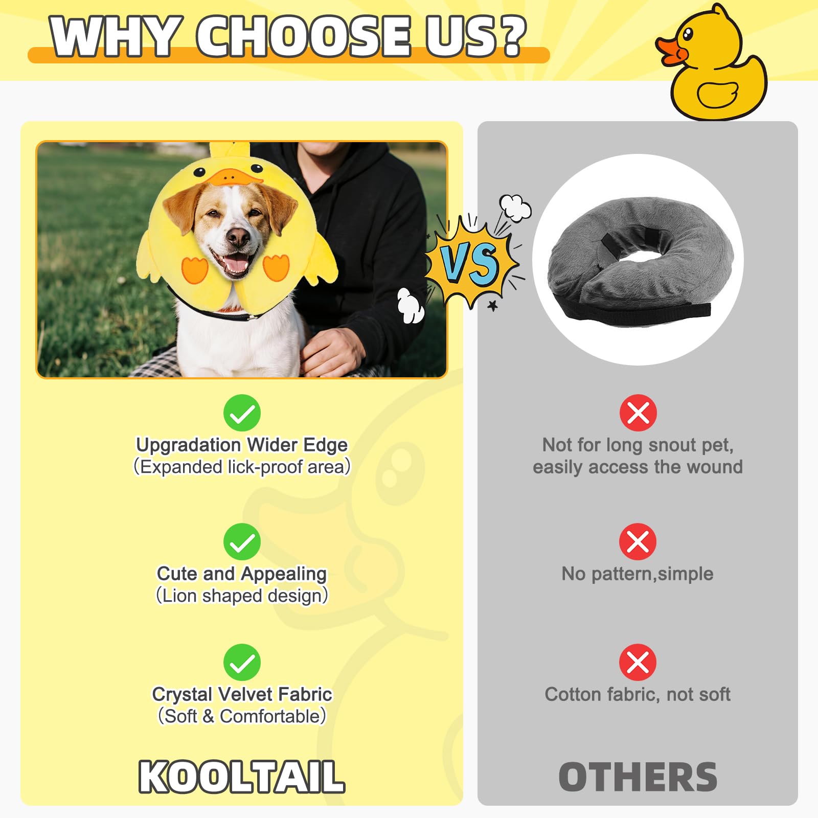 KOOLTAIL removable lining for easy cleaning and washing.