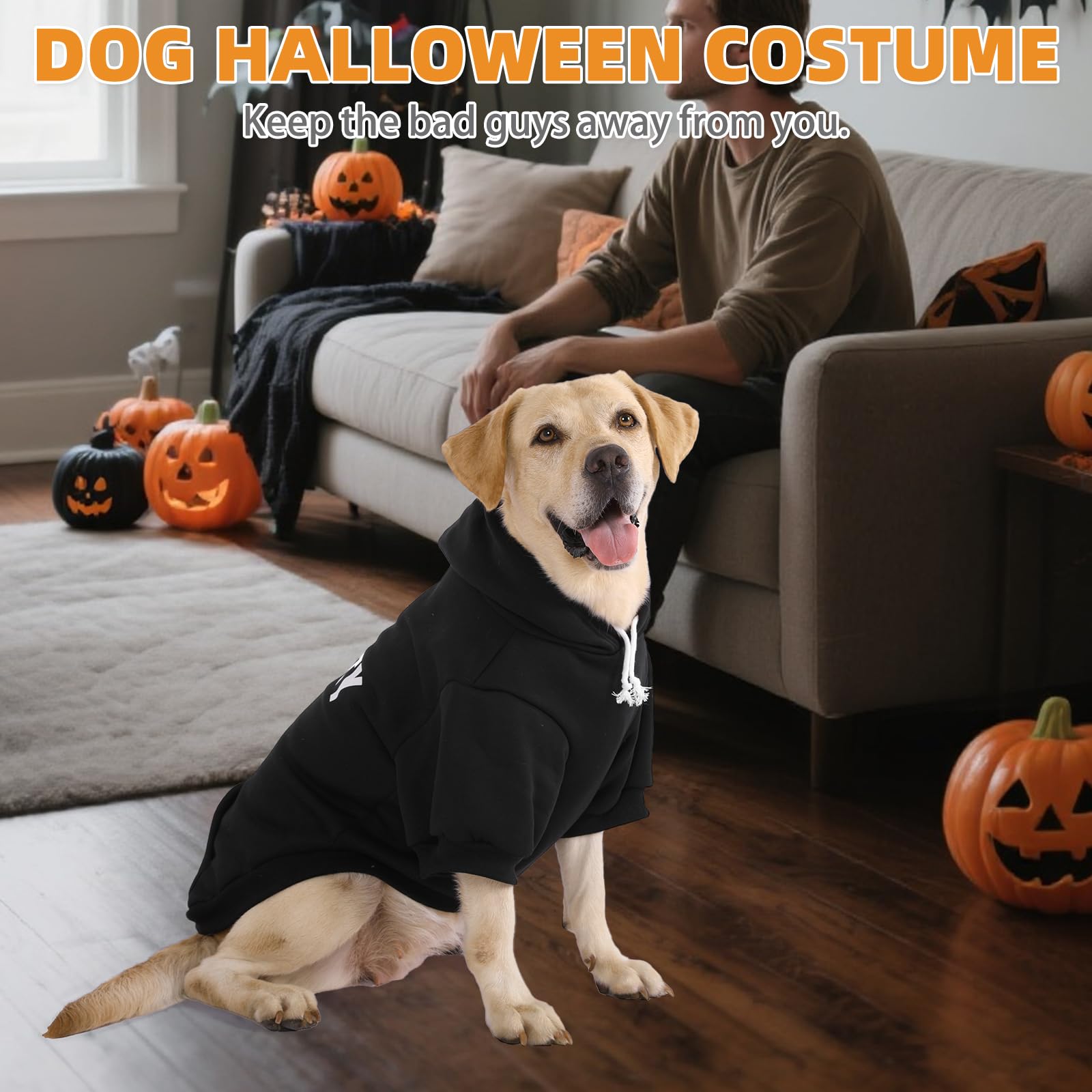KOOLTAIL Security Dog Hoodie leash-hole detail, hassle-free outdoor walks.