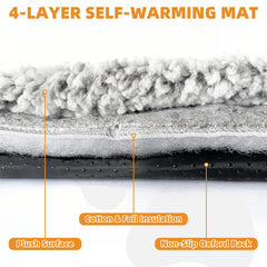 KOOLTAIL self-warming bed removable cover with plush fur side for snuggles.