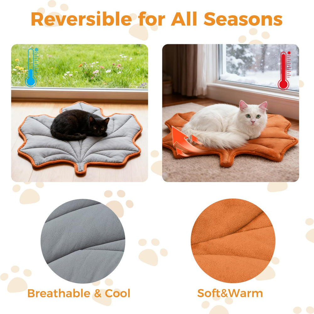 KOOLTAIL Self Warming Cat Bed Mat aluminum foil core—reflects heat to keep pets warm.