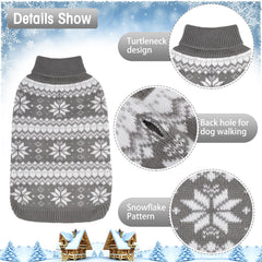 KOOLTAIL snowflake pattern closeup highlights textured yarn and festive charm