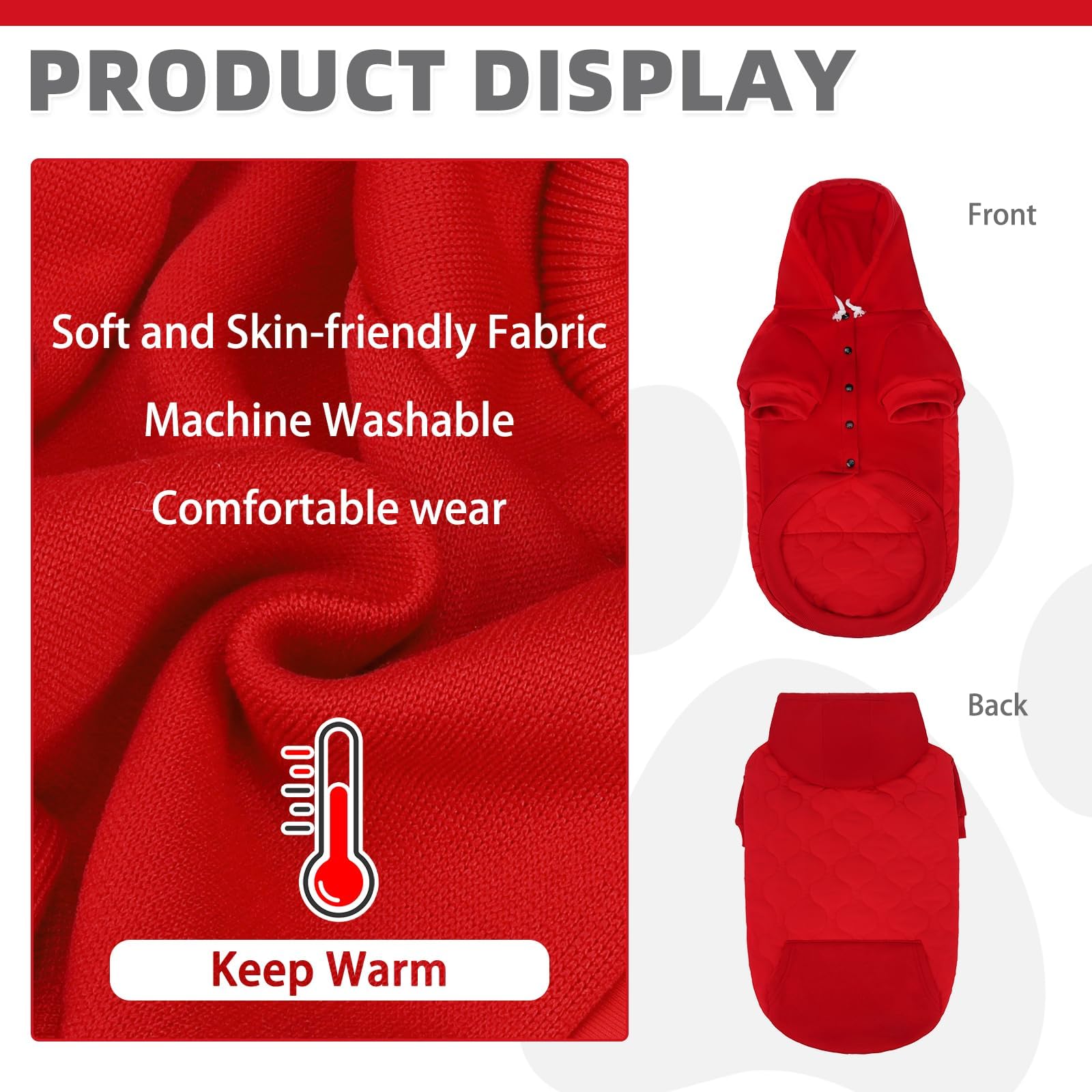 KOOLTAIL soft hoodie fabric dog clothes for cozy chilly days