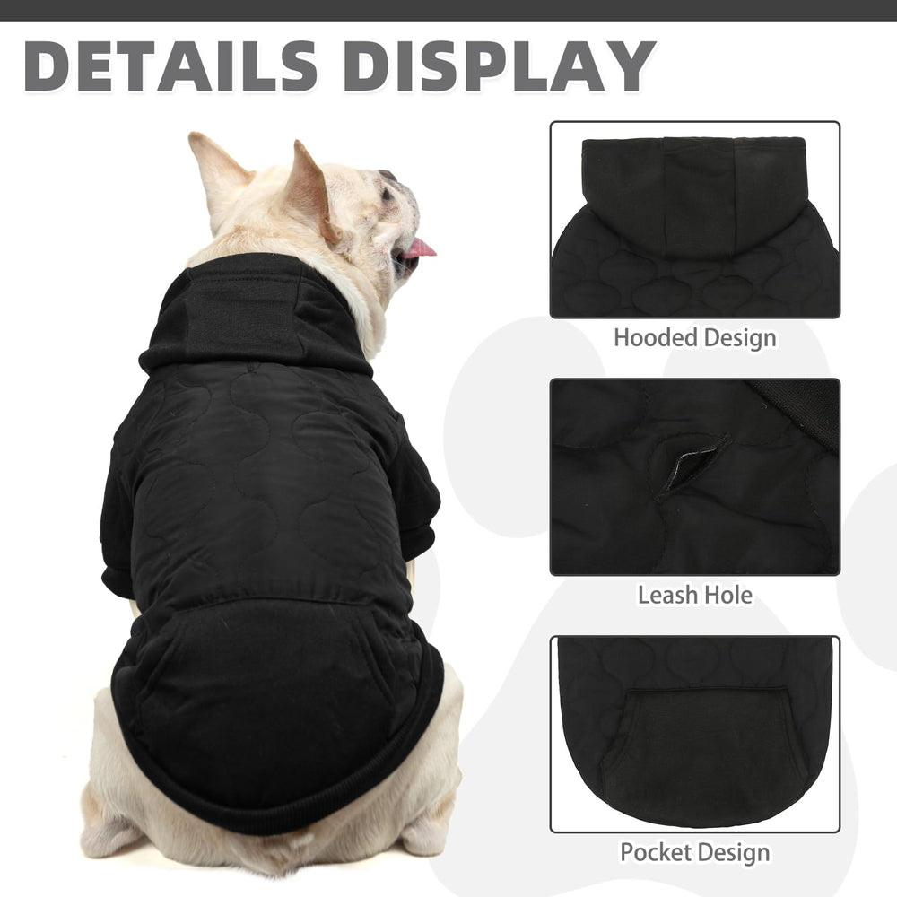 KOOLTAIL warm dog winter coat easy-on pullover design for quick dressing.