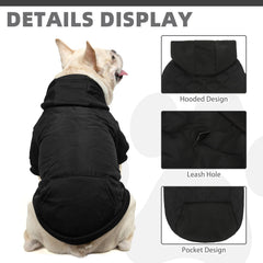 KOOLTAIL warm dog winter coat easy-on pullover design for quick dressing.