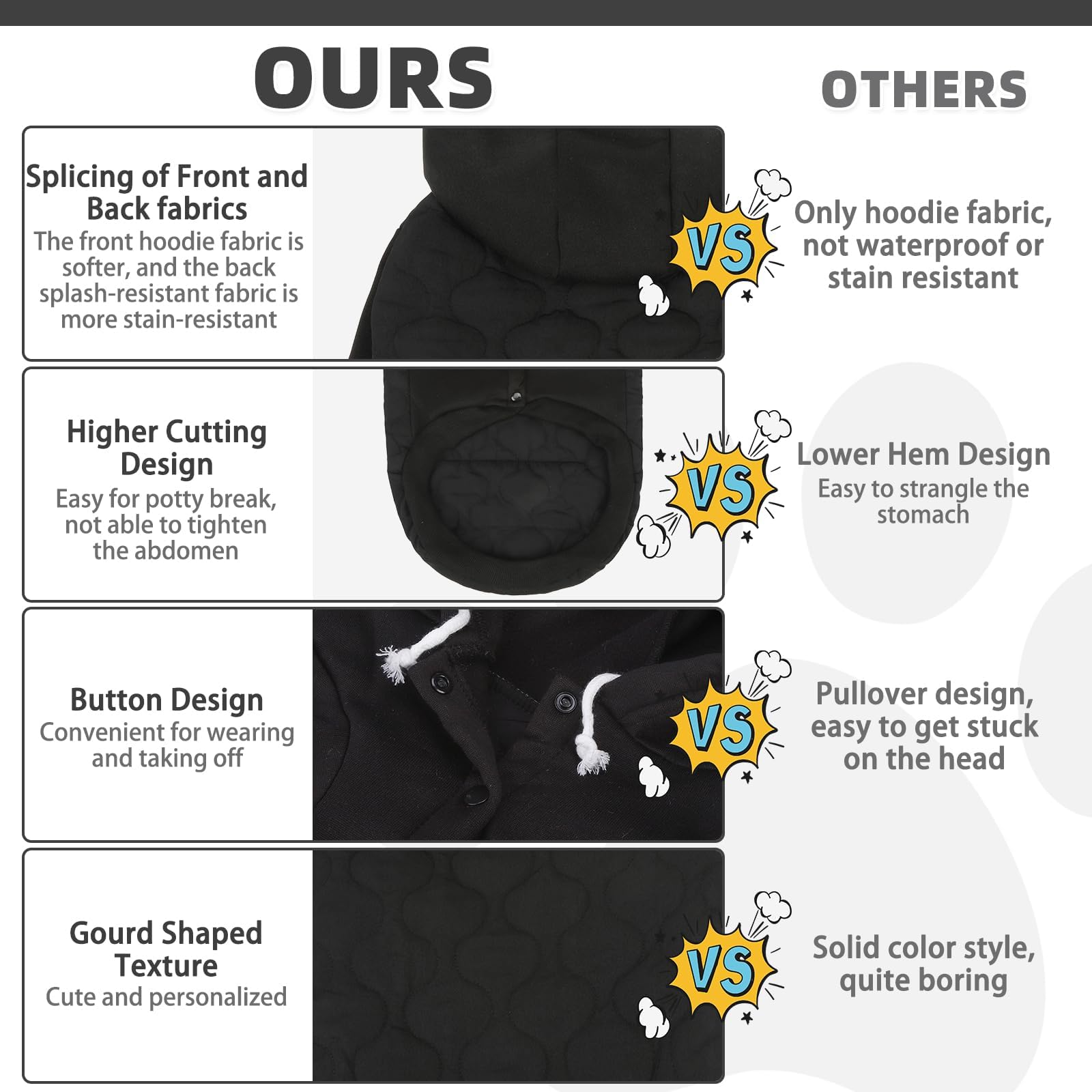 KOOLTAIL warm dog winter coat front buckle adjustment for a snug neck fit.