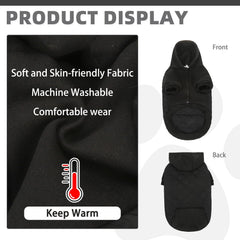 KOOLTAIL warm dog winter coat hood with drawstring protects against cold winds.