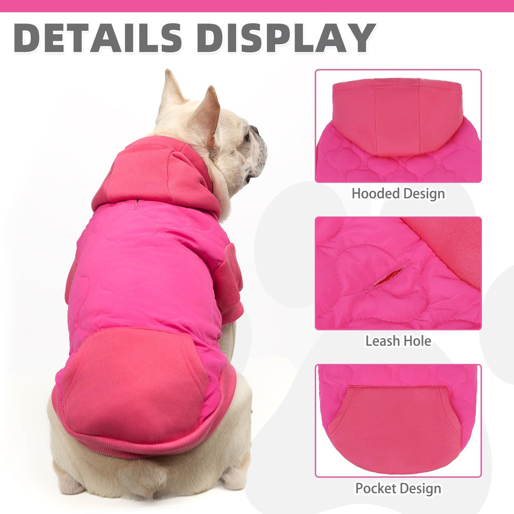 KOOLTAIL warm dog winter coat waterproof back fabric for rainy days.