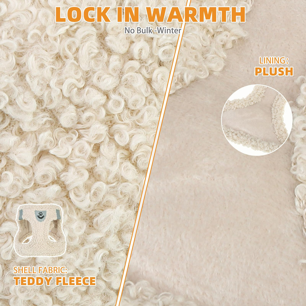 KOOLTAIL warm fabric detail close-up emphasizing double-layer teddy fleece warmth