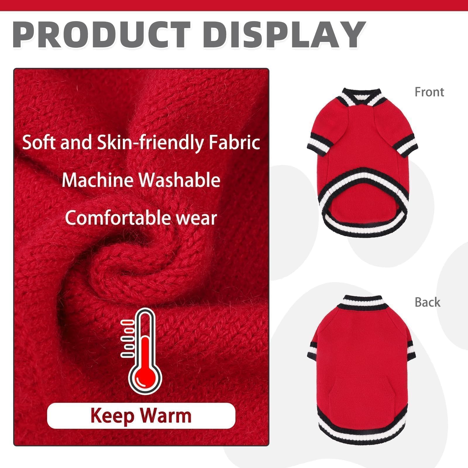 KOOLTAIL warm soft fleece knit close-up highlights plush feel and flexible fit.