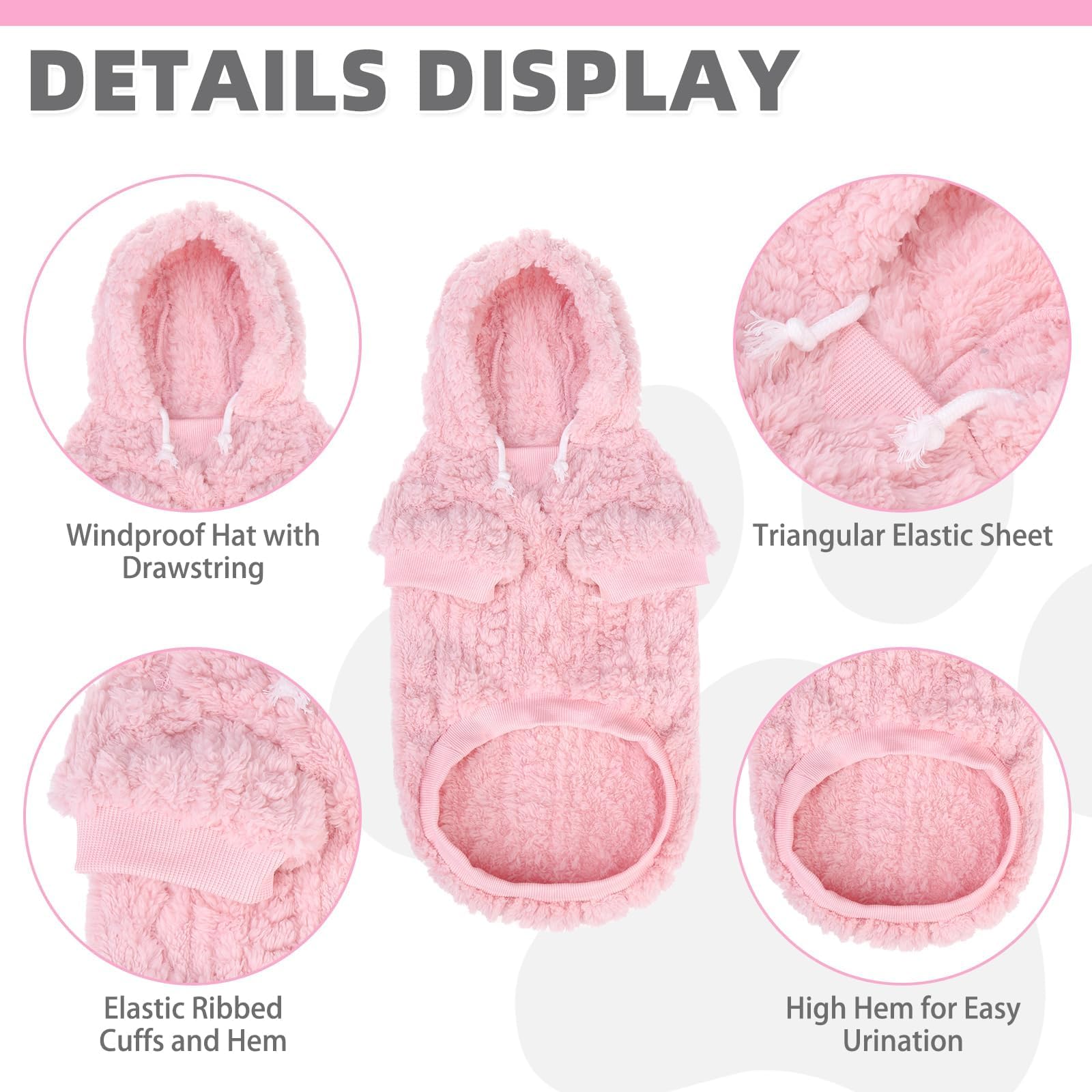 KOOLTAIL fleece dog hoodie, machine washable for quick, easy cleaning.