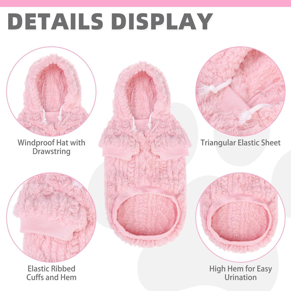 KOOLTAIL fleece dog hoodie, machine washable for quick, easy cleaning.