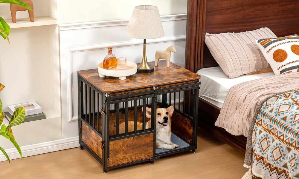 KOOPRO chew-resistant dog cage demonstrates durable materials and reliable containment.