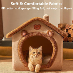 KooTeedd cat bed featuring an anti-slip bottom for secure resting.