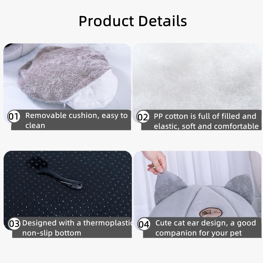 KooTeedd cat-bed compact pet nest blends into home decor while housing small pets.